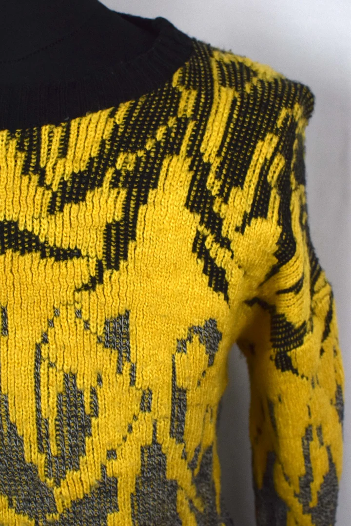 90s Abstract Splash Knitted Jumper - Image 2