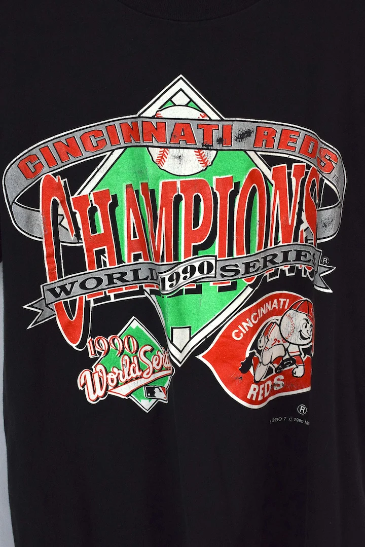 1990 Cincinnati Reds MLB Champions T-Shirt - Image 3