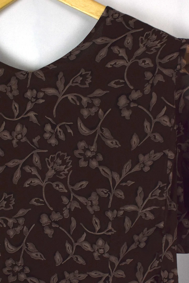 Brown Floral Print Dress - Image 2
