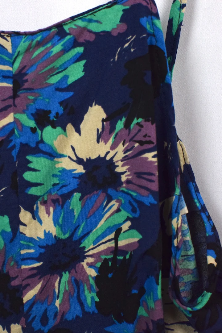 Reworked Floral Print Tie Up Top - Image 2