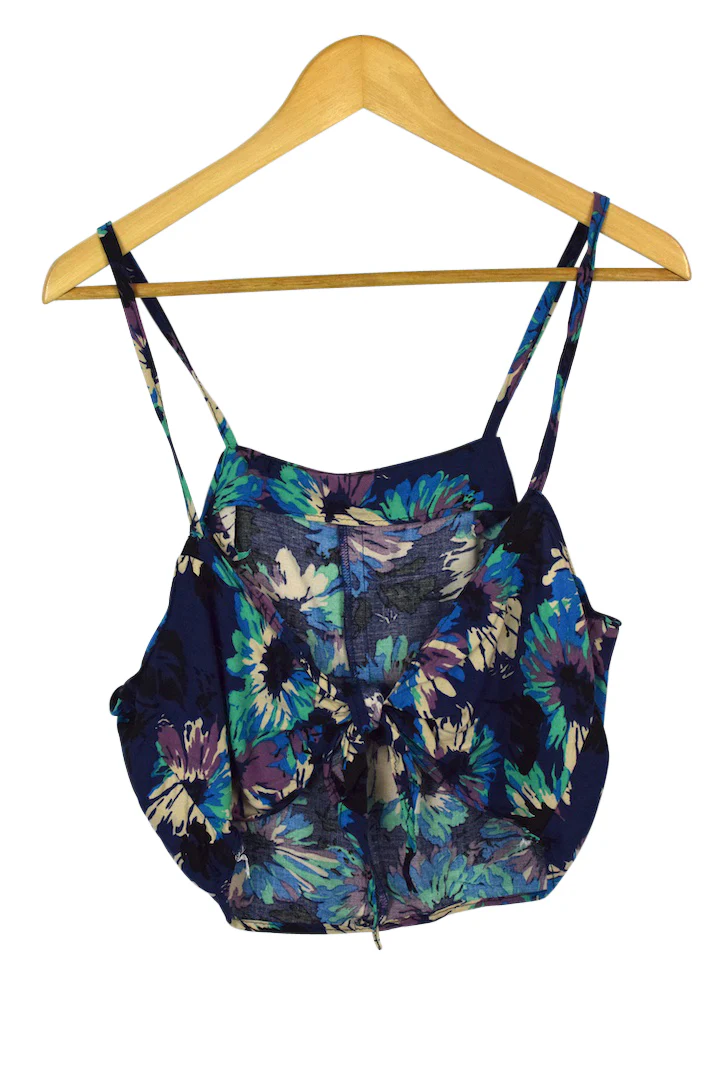 Reworked Floral Print Tie Up Top - Image 3
