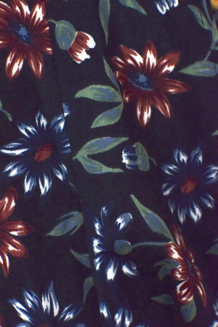 Reworked Floral Print Tie Up Top - Image 3