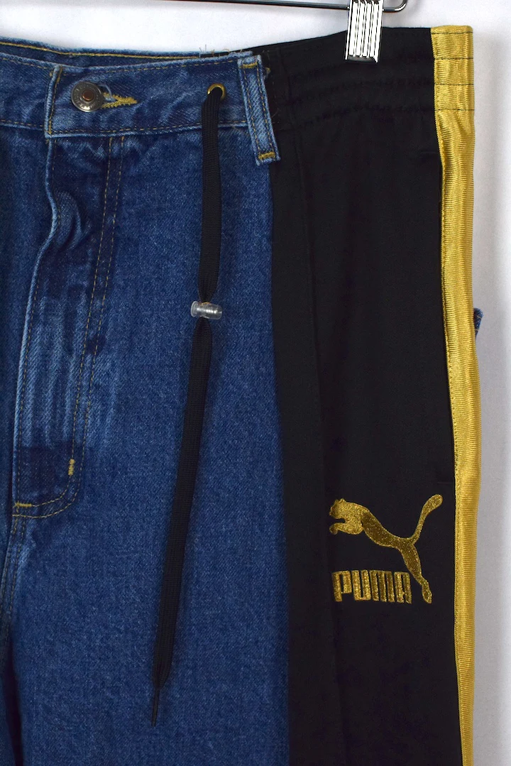 Reworked Puma Brand Track-Jeans - Image 2