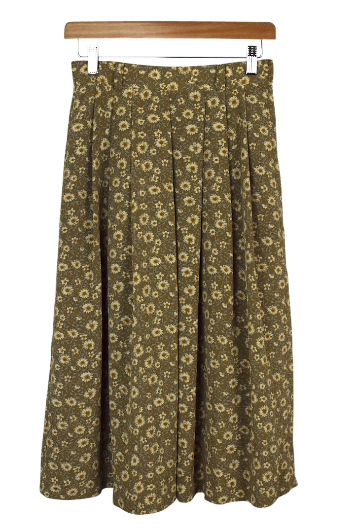 Reworked Floral Print Skirt