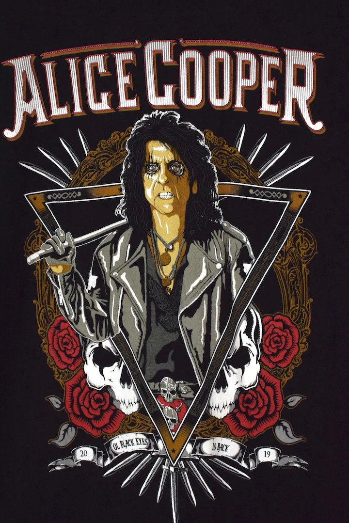 2019 Alice Cooper Ol Black Eyes Tour T-shirt - Image 3