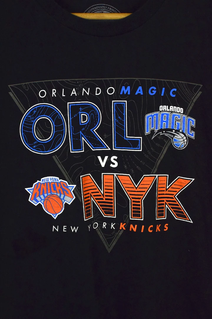 Orlando Magic Vs New York Knicks NBA T-shirt - Image 3