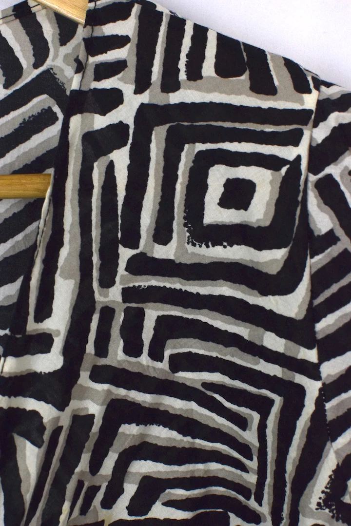 Reworked Abstract Print Tie-Up Top - Image 2