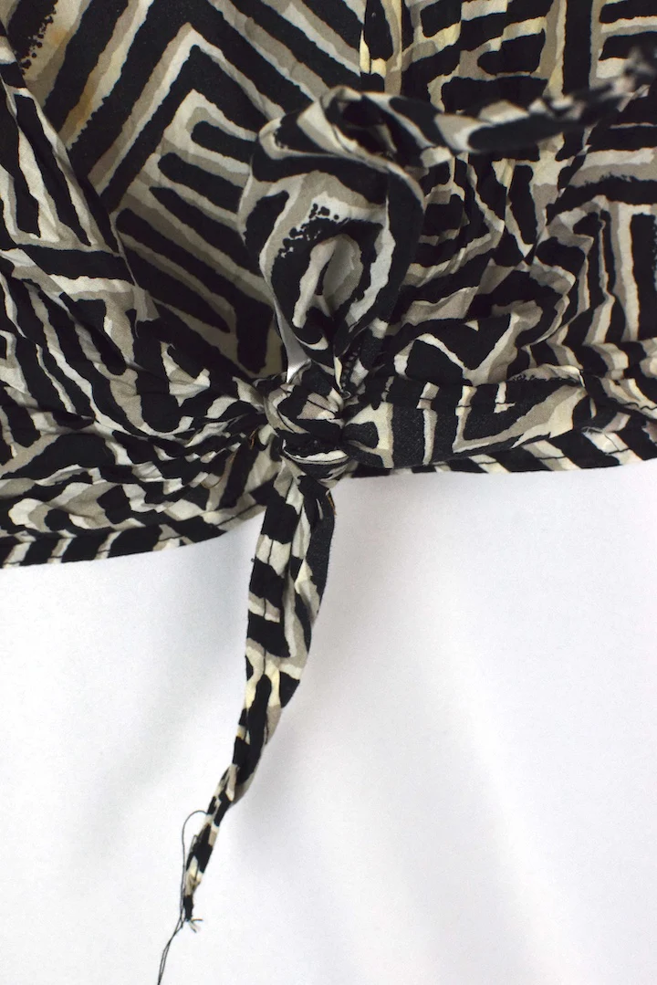 Reworked Abstract Print Tie-Up Top - Image 3