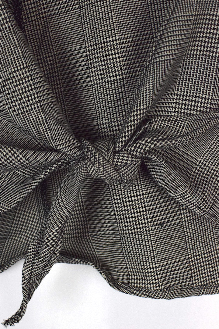 Reworked Checkered Tie Up Top - Image 4