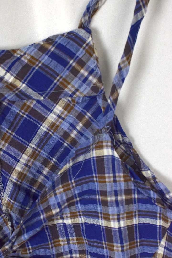 Reworked Checkered Tie Up Top - Image 2
