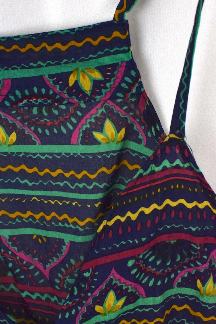 Reworked Colourful Abstract Tie Up Top - Image 4