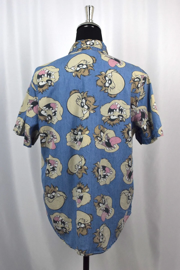 2017 Tasmanian Devil Looney Tunes Denim Shirt - Image 4