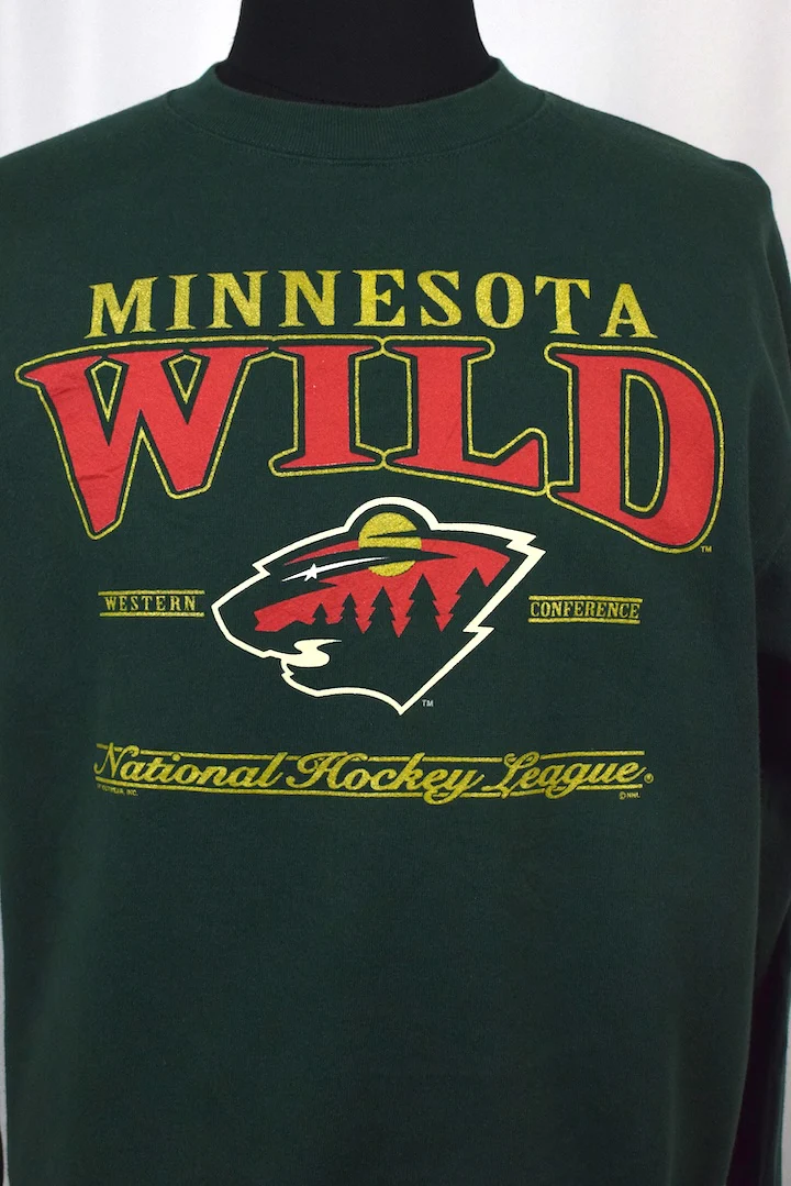 90s Minnesota Wild NHL Sweatshirt - Image 2