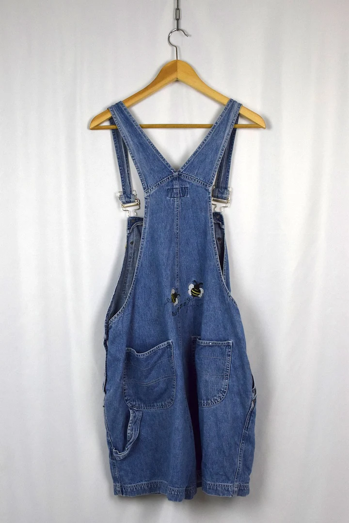 Bumblebee Print Denim Overalls - Image 4