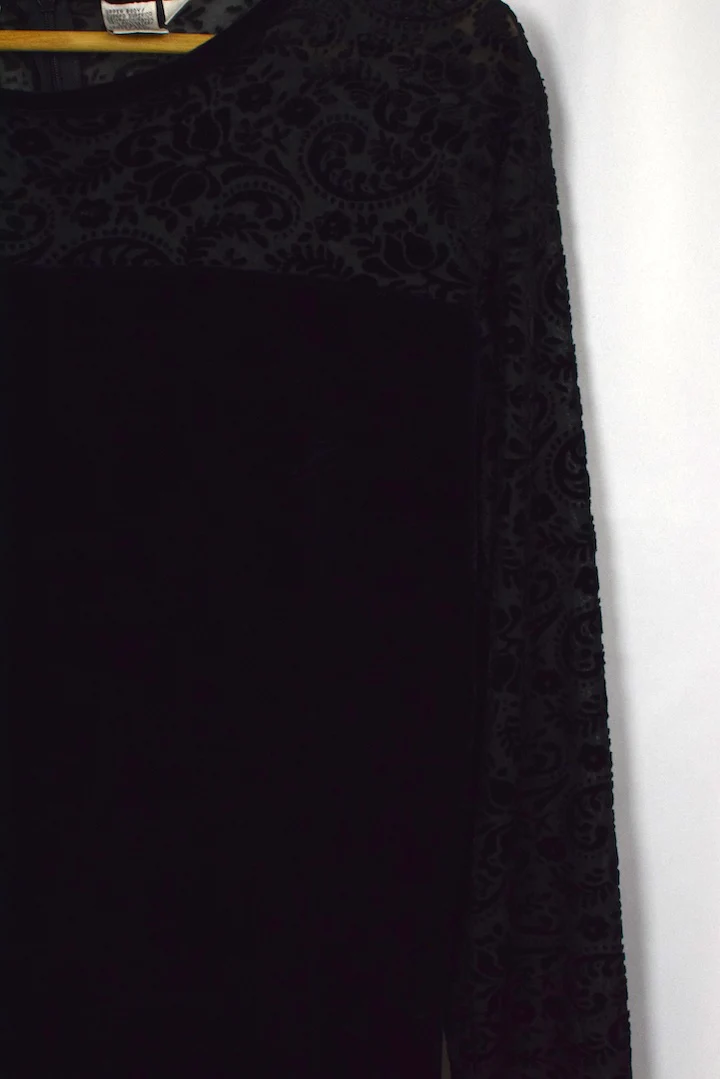 Black Velvet Dress - Image 2