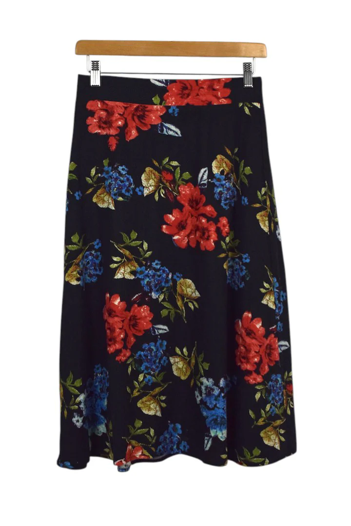 Reworked Floral Print Skirt