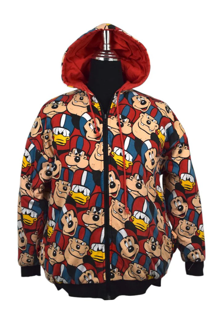 90s Reversible Mickey Mouse Football Hoodie