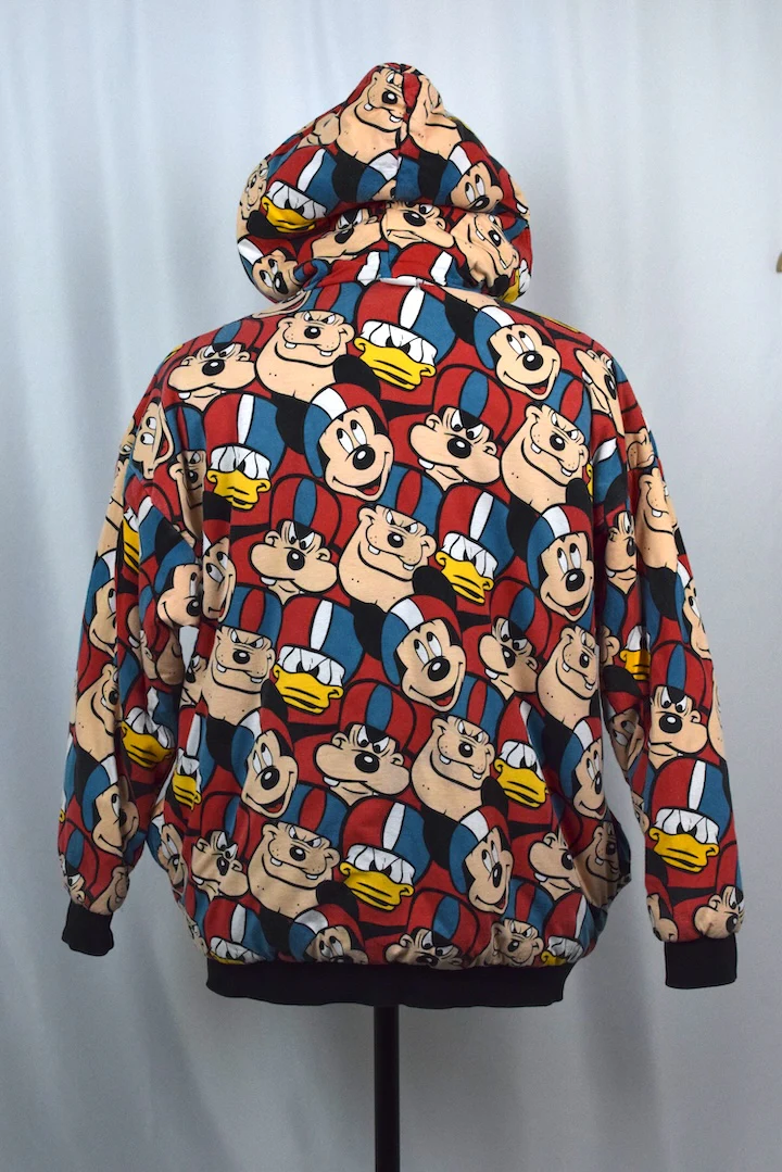 90s Reversible Mickey Mouse Football Hoodie - Image 4