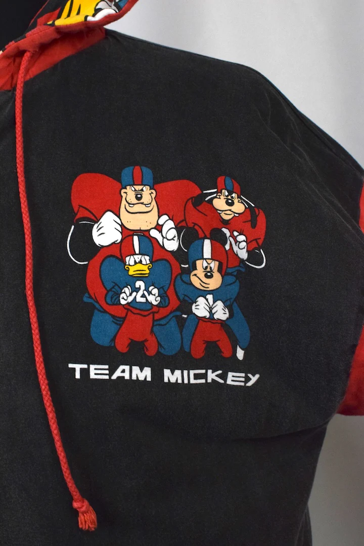 90s Reversible Mickey Mouse Football Hoodie - Image 6