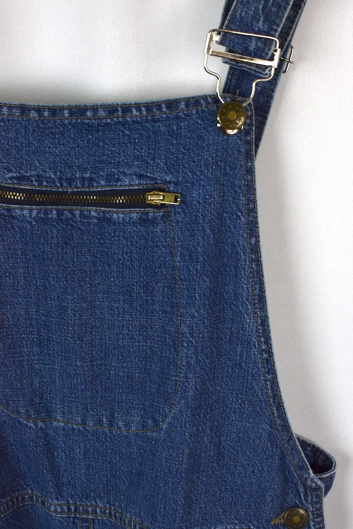 Bib and Brace Long Denim Overalls - Image 2