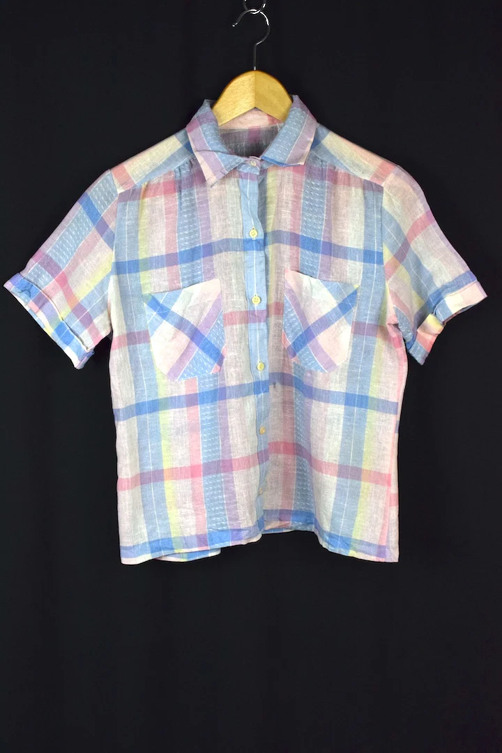 Pastel Checkered Blouse