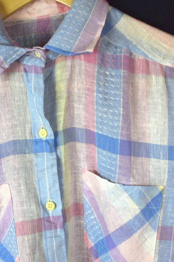 Pastel Checkered Blouse - Image 2