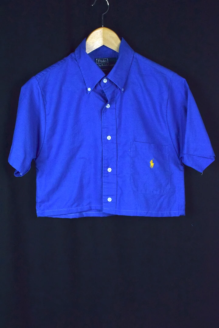 Reworked Ralph Lauren Brand Crop Top