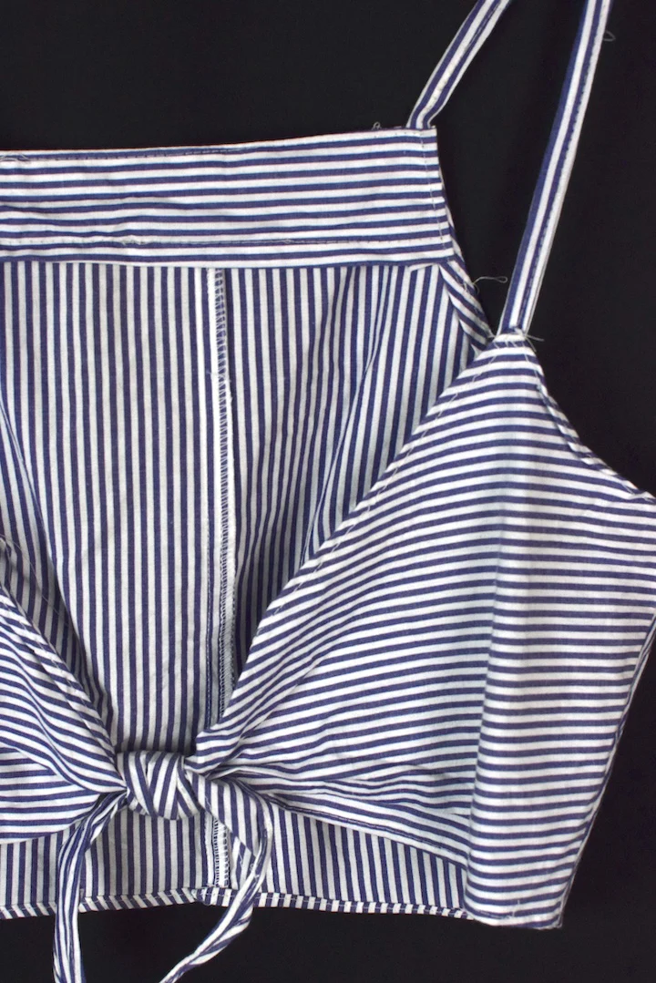 Reworked Striped Tie-Up Top - Image 3