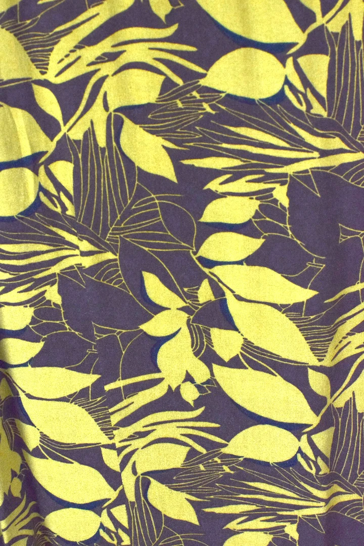 Reworked Abstract Leaf Print Dress - Image 3