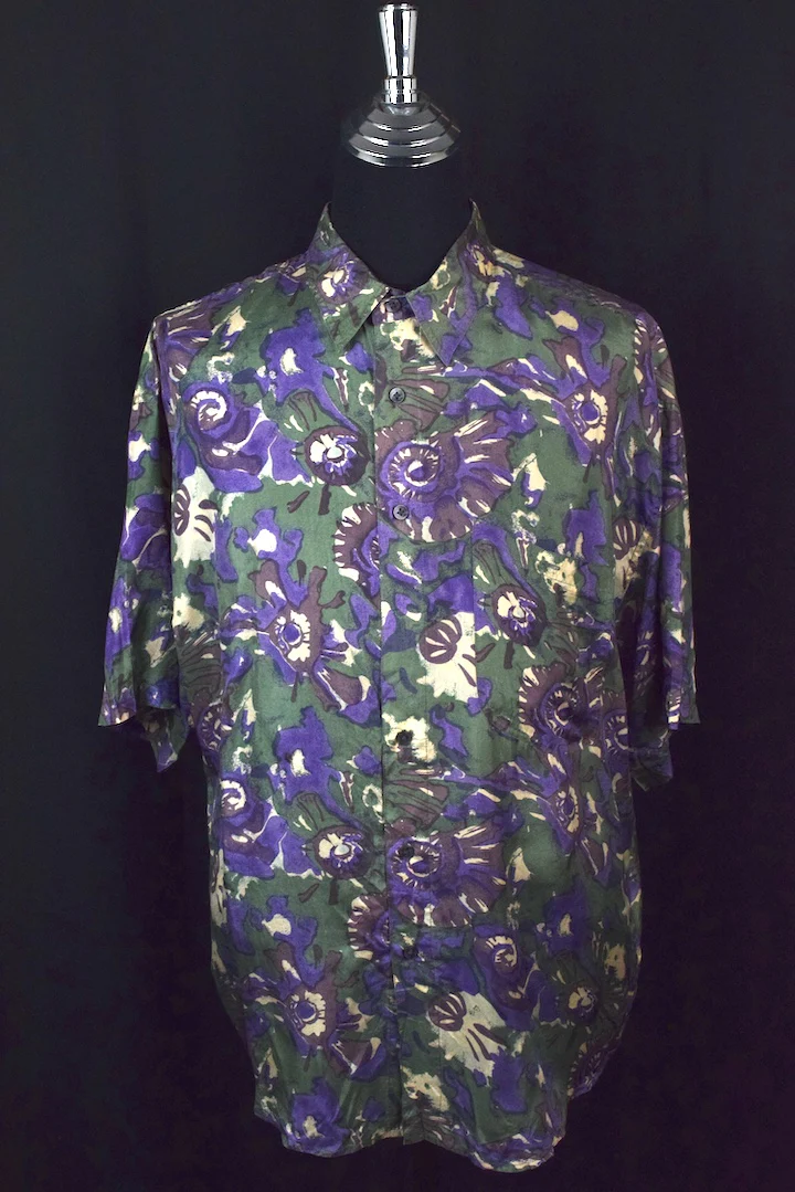 Silk Abstract Print Shirt