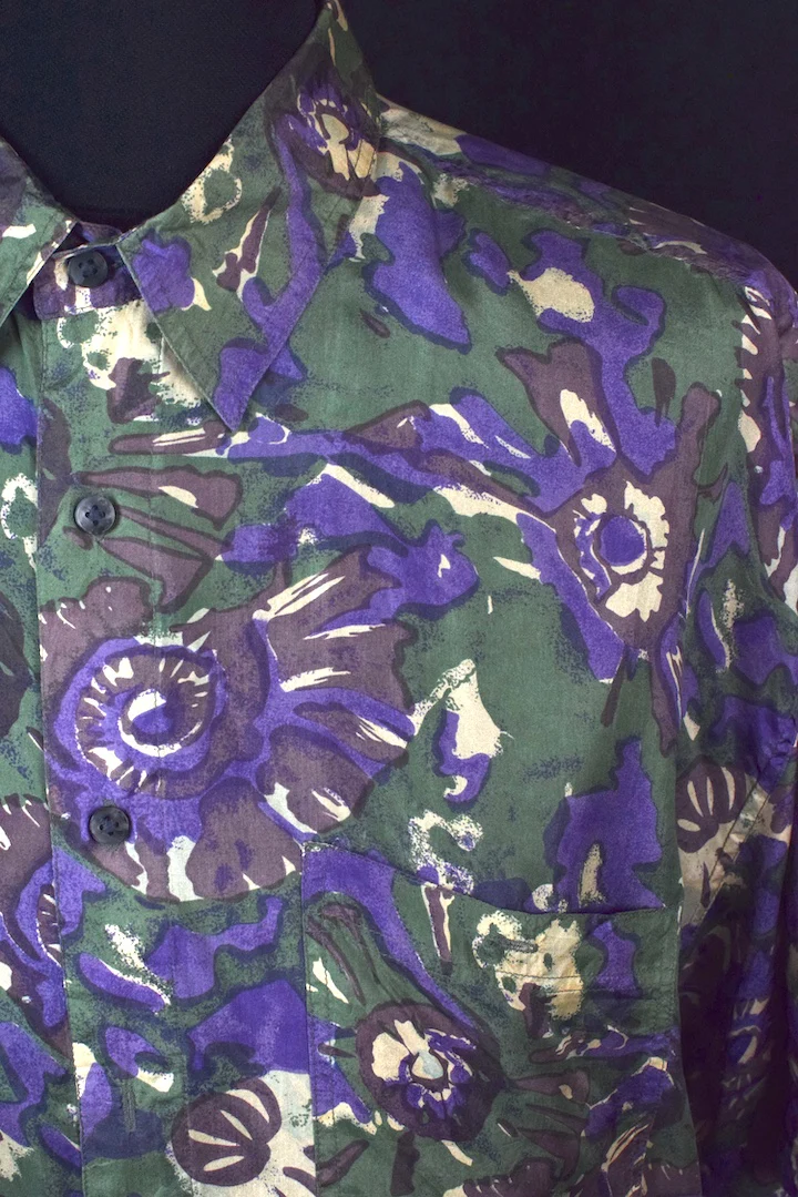 Silk Abstract Print Shirt - Image 2