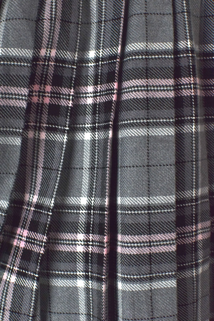 Reworked Grey and Pink Checkered Skirt - Image 3