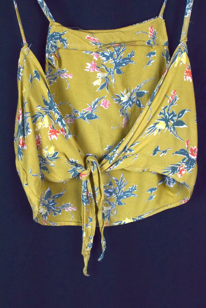 Reworked Floral Print Tie Up Top - Image 3