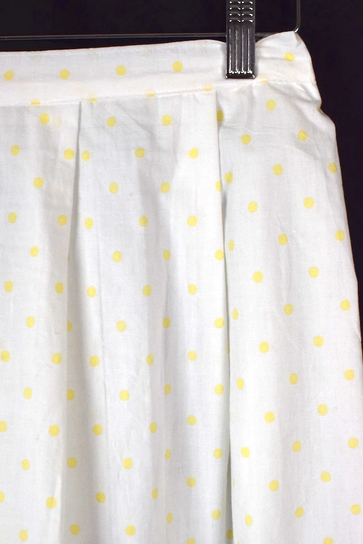Reworked Yellow Polka Dot Print Skirt - Image 2