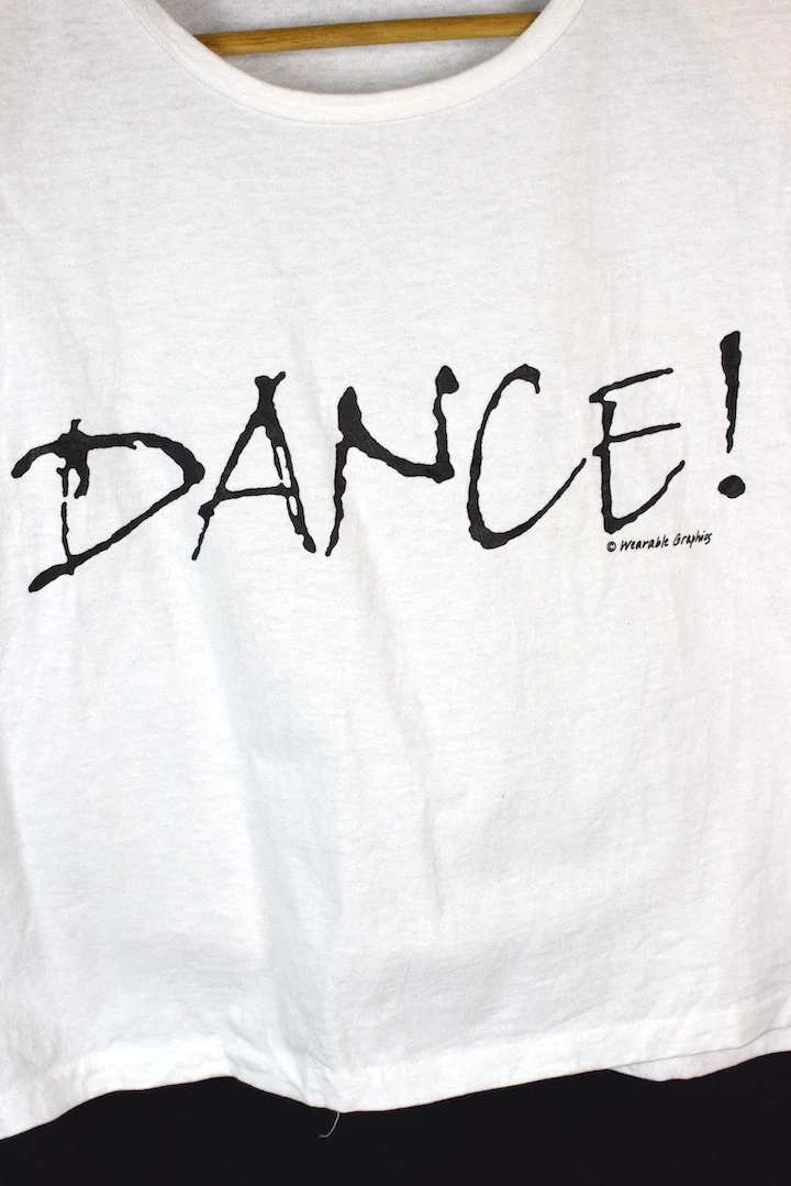 80s/90s Cropped Dance T-shirt - Image 3