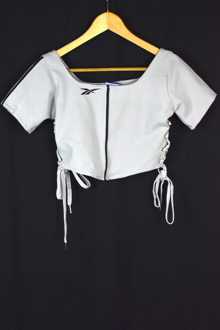 Reworked Reebok Brand Crop Top