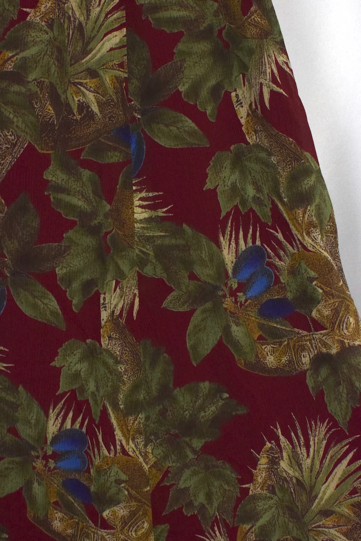 Reworked Leaf Print Skirt - Image 2