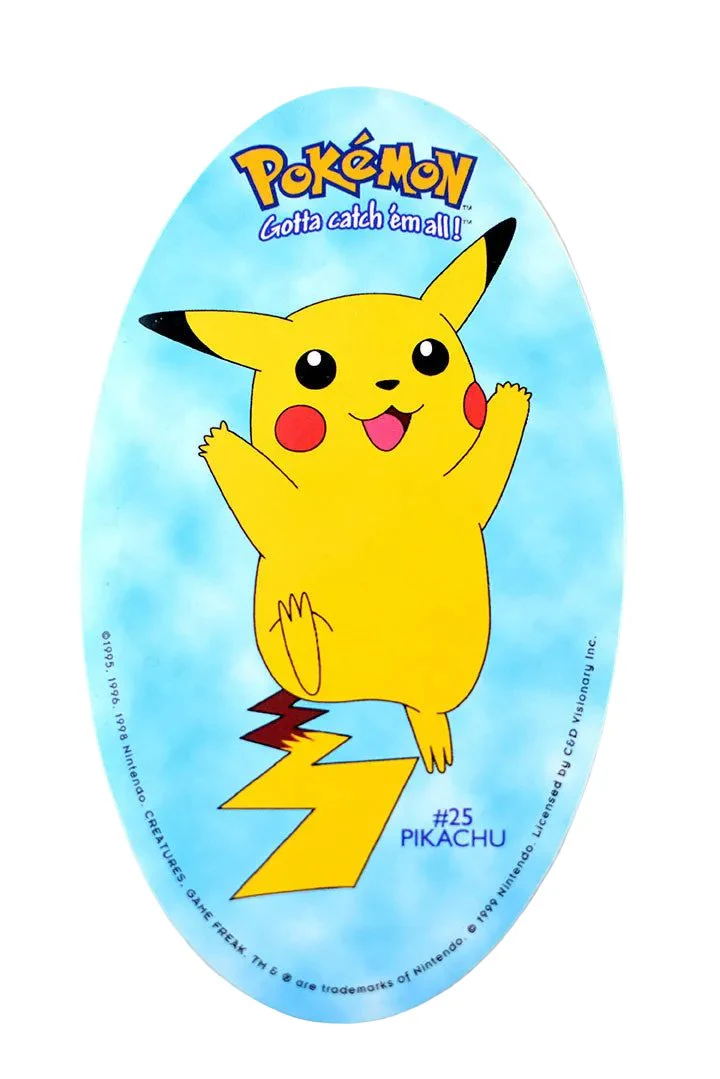 Deadstock 1995-98 Oval Shaped Pikachu Sticker