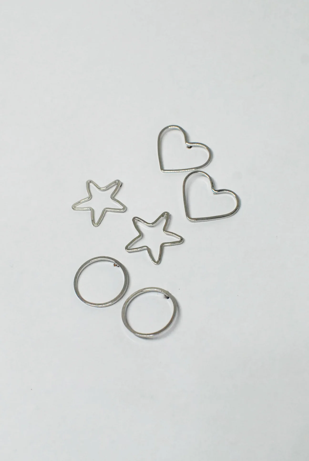 Fine Silver Shape Stud Earrings