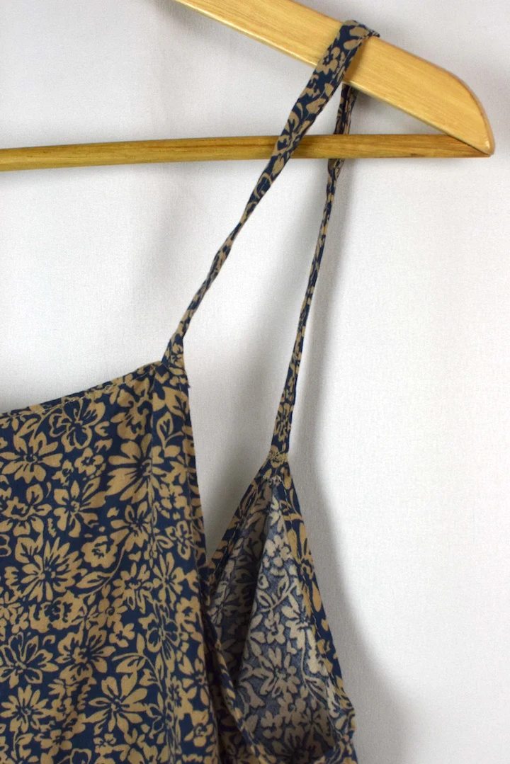 Reworked Floral Print Tie Up Top - Image 2