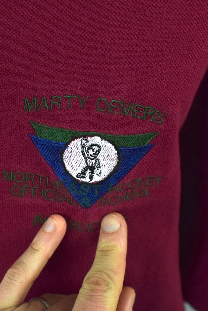 80s/90s Hockey Officials Polo Shirt - Image 5
