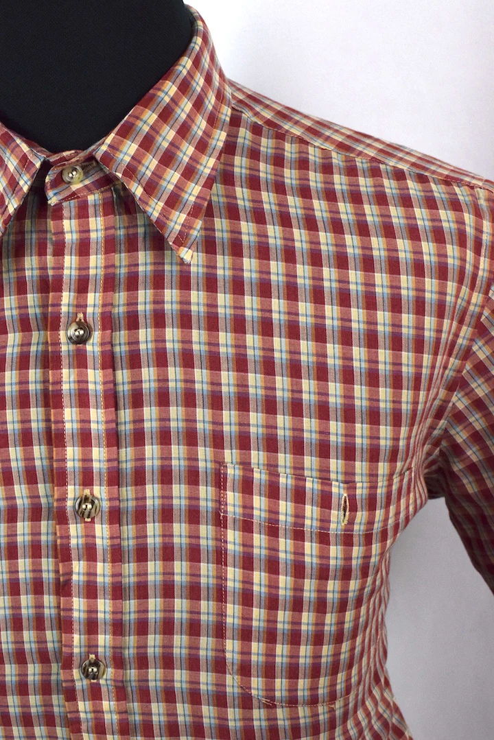 80s Macy's Brand Checkered Shirt - Image 2