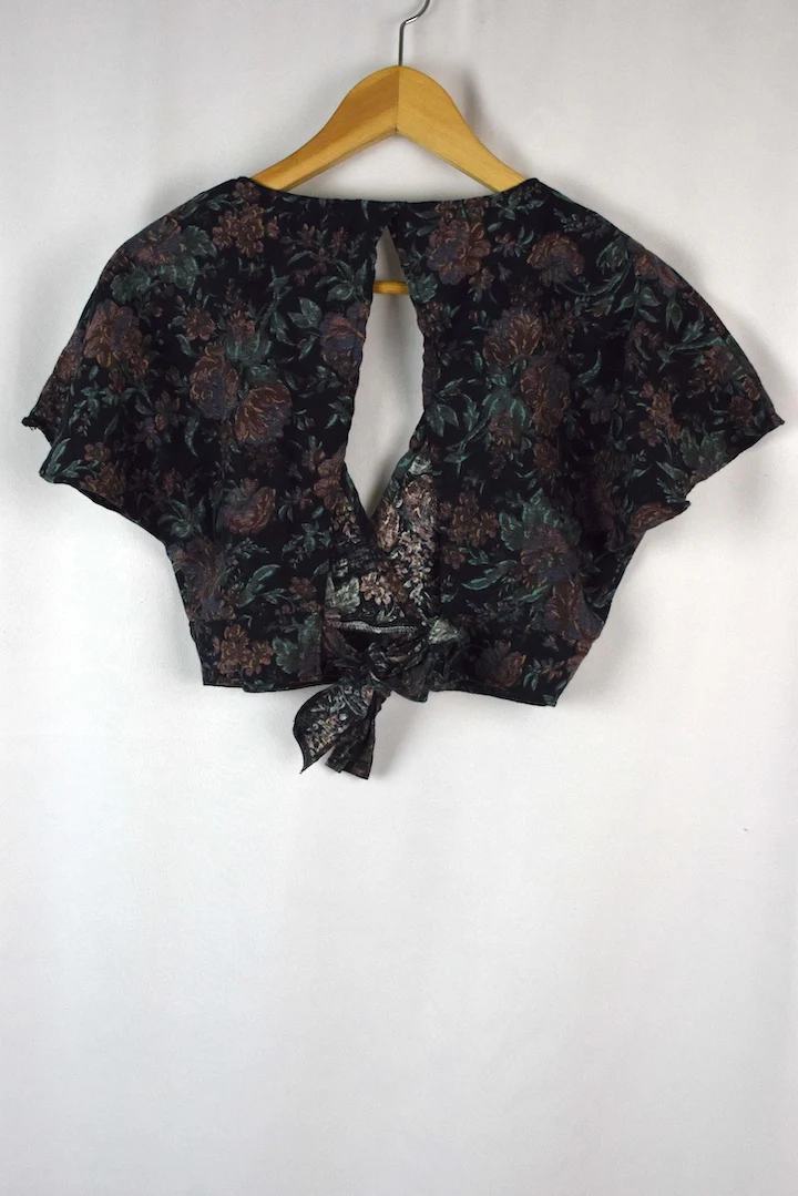 Reworked Floral Print Tie-Up Top - Image 3