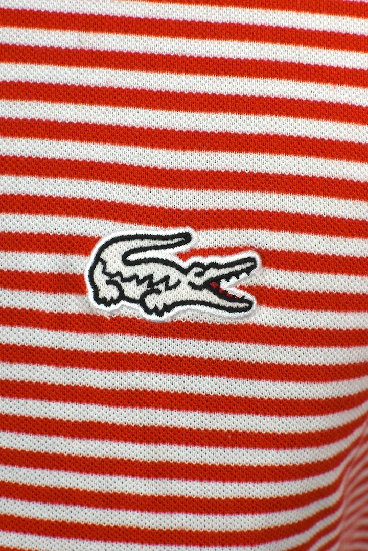 Striped Lacoste Brand Polo Shirt - Image 3