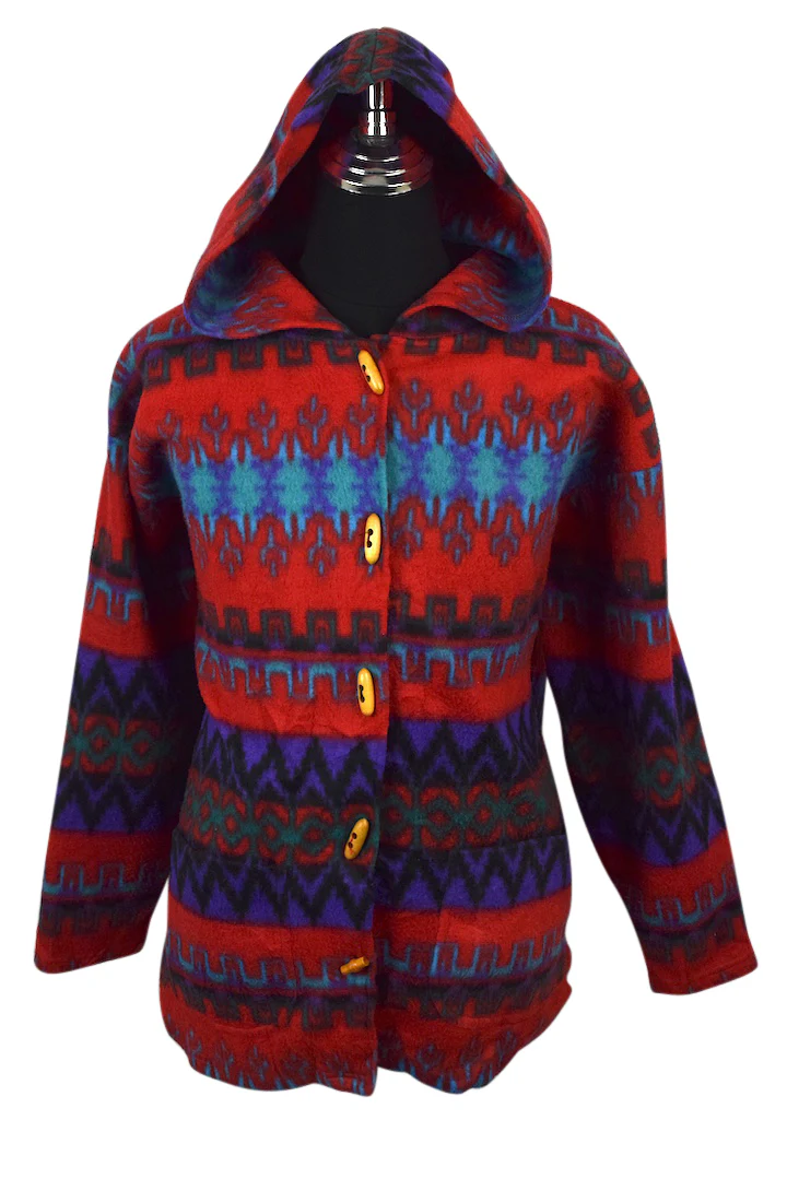80s/90s Aztec Pattern Fleeced Jacket