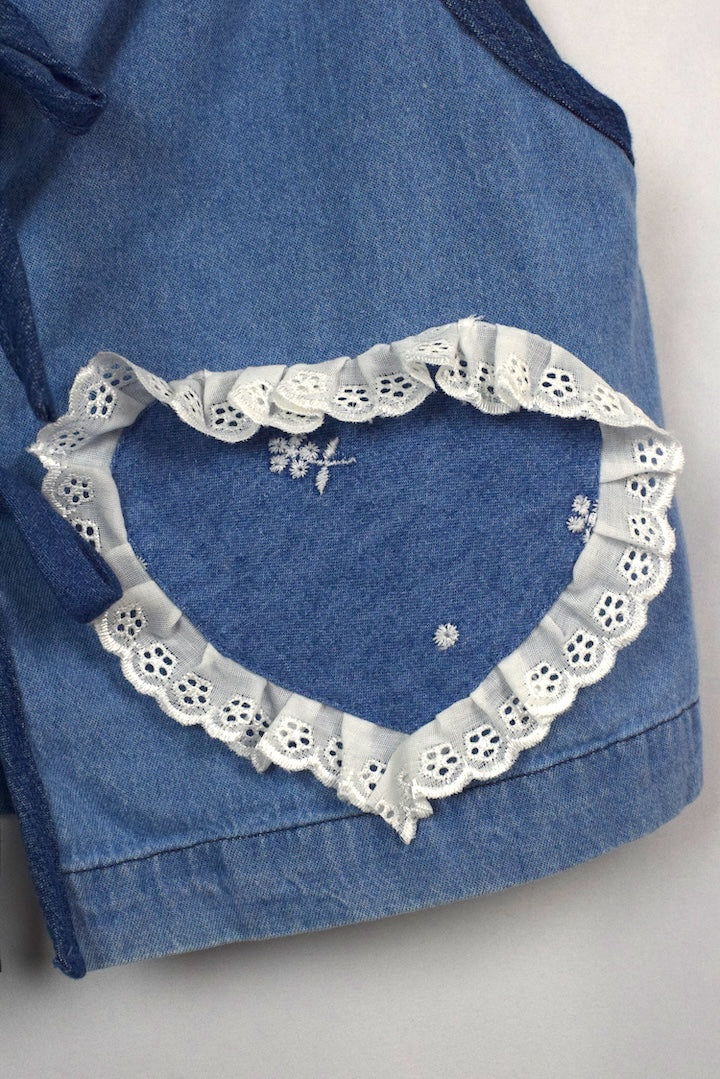 Reworked Denim Tie Up Top - Image 2