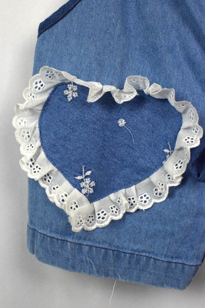 Reworked Denim Tie Up Top - Image 3