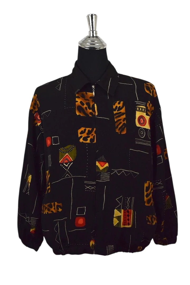 Abstract Print Spray Jacket