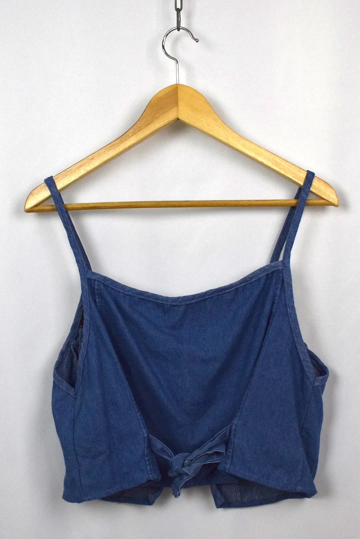 Reworked Denim Tie-Up Top - Image 4