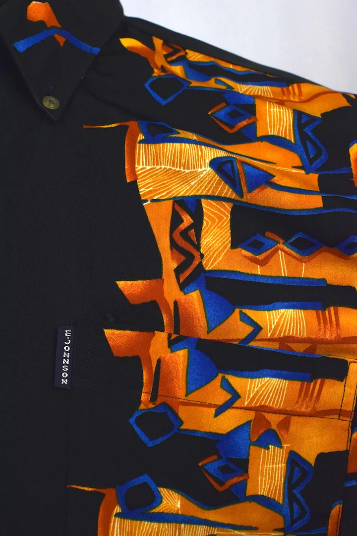 Black Abstract Print Shirt - Image 2